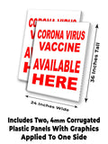 Virus Vaccine Available Here A-Frame Signs, Decals, or Panels
