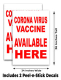 Virus Vaccine Available Here A-Frame Signs, Decals, or Panels