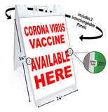 Virus Vaccine Available Here A-Frame Signs, Decals, or Panels