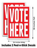 Vote Here A-Frame Signs, Decals, or Panels