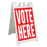 Vote Here A-Frame Signs, Decals, or Panels