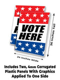 Vote Here A-Frame Signs, Decals, or Panels