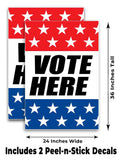 Vote Here A-Frame Signs, Decals, or Panels
