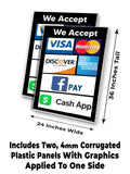 We Accept Credit Cards Cash App A-Frame Signs, Decals, or Panels