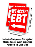 We Accept EBT A-Frame Signs, Decals, or Panels