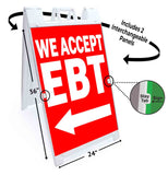 We Accept EBT A-Frame Signs, Decals, or Panels