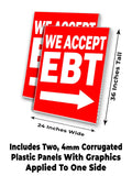 We Accept EBT A-Frame Signs, Decals, or Panels