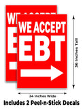 We Accept EBT A-Frame Signs, Decals, or Panels