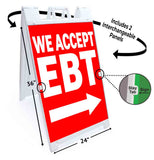 We Accept EBT A-Frame Signs, Decals, or Panels