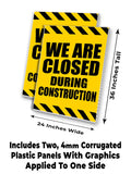We Are Closed A-Frame Signs, Decals, or Panels