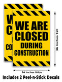 We Are Closed A-Frame Signs, Decals, or Panels