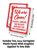 We Are Open A-Frame Signs, Decals, or Panels