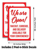 We Are Open A-Frame Signs, Decals, or Panels