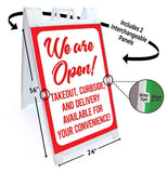 We Are Open A-Frame Signs, Decals, or Panels