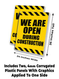 We Are Open A-Frame Signs, Decals, or Panels