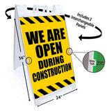 We Are Open A-Frame Signs, Decals, or Panels