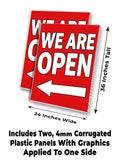 We Are Open A-Frame Signs, Decals, or Panels