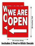 We Are Open A-Frame Signs, Decals, or Panels