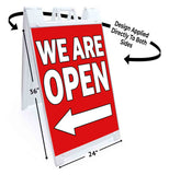 We Are Open A-Frame Signs, Decals, or Panels