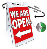 We Are Open A-Frame Signs, Decals, or Panels