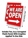 We Are Open A-Frame Signs, Decals, or Panels