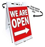 We Are Open A-Frame Signs, Decals, or Panels