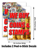 We Buy Coins Stamps A-Frame Signs, Decals, or Panels