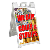 We Buy Coins Stamps A-Frame Signs, Decals, or Panels