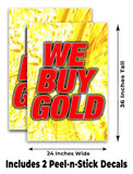 We Buy Gold A-Frame Signs, Decals, or Panels