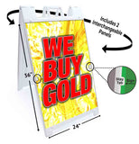 We Buy Gold A-Frame Signs, Decals, or Panels