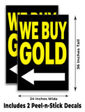 We Buy Gold A-Frame Signs, Decals, or Panels