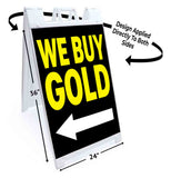 We Buy Gold A-Frame Signs, Decals, or Panels