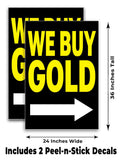 We Buy Gold A-Frame Signs, Decals, or Panels