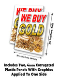 We Buy Gold A-Frame Signs, Decals, or Panels