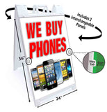 We Buy Phones A-Frame Signs, Decals, or Panels