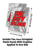 We Buy Silver Jewlry A-Frame Signs, Decals, or Panels