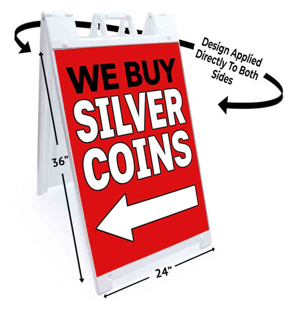 We Buy Silver Coins A-Frame Signs, Decals, or Panels