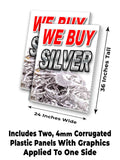 We Buy Silver A-Frame Signs, Decals, or Panels