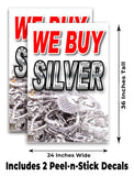 We Buy Silver A-Frame Signs, Decals, or Panels