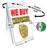 We Buy Watches A-Frame Signs, Decals, or Panels