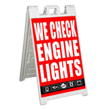 We Check Engine A-Frame Signs, Decals, or Panels