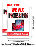 We Fix Iphones Ipads A-Frame Signs, Decals, or Panels