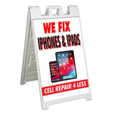 We Fix Iphones Ipads A-Frame Signs, Decals, or Panels