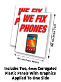 We Fix Phones A-Frame Signs, Decals, or Panels