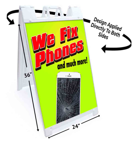 We Fix Phones and Much More A-Frame Signs, Decals, or Panels