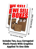 We Sell Boxes A-Frame Signs, Decals, or Panels