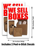We Sell Boxes A-Frame Signs, Decals, or Panels
