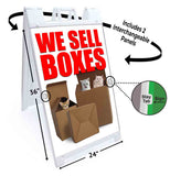 We Sell Boxes A-Frame Signs, Decals, or Panels
