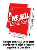 We Sell Fireworks A-Frame Signs, Decals, or Panels