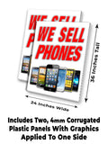 We Sell Phones A-Frame Signs, Decals, or Panels